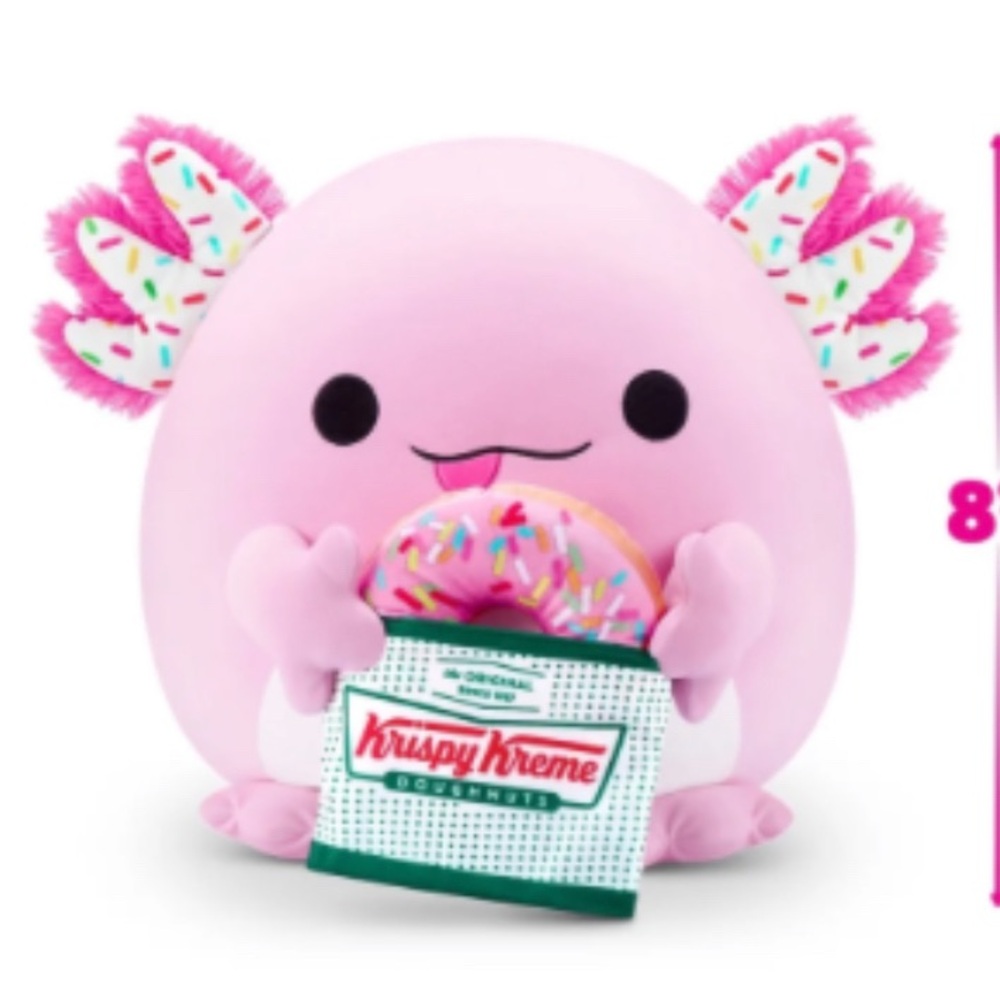 Snackles 8" Axolotl and Krispy Kreme Plush